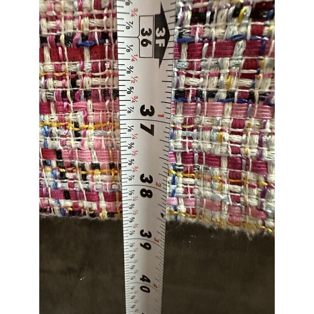 Talbots Pink Multicolor Tweed Midi Sheath Dress - Picture 12 of 15